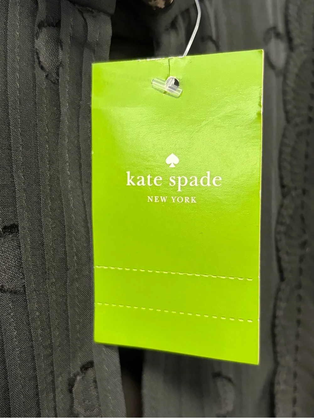 Kate Spade Bakery Dot Devore Fit and Flare Mini Cocktail Dress Black Size 14 NWT